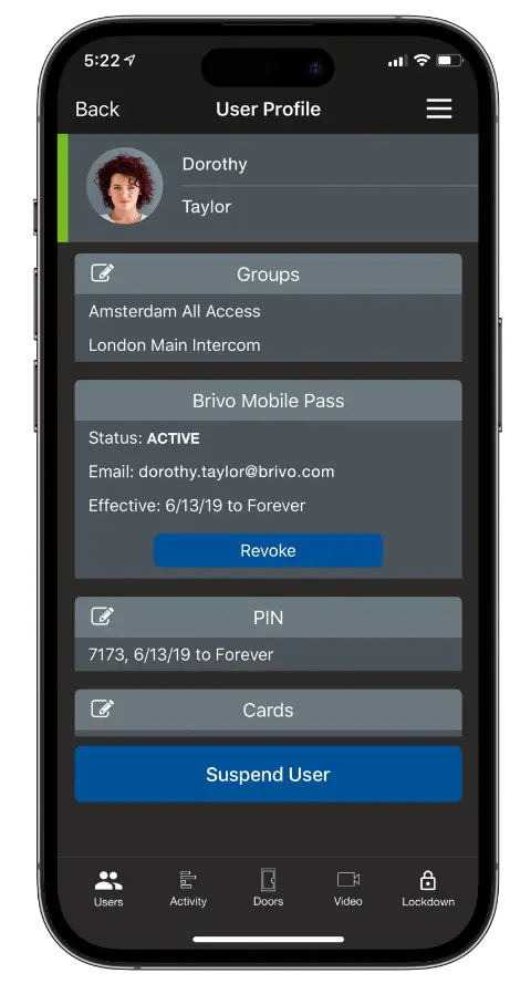 Brivo Access on mobile